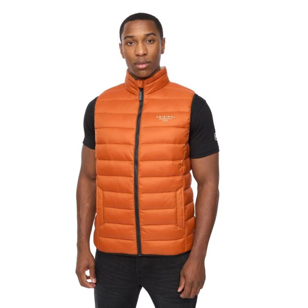 Crosshatch Mens Gattering MVE Quilted Vest / Orange